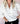 The Betsy Striped White Zip V Neck